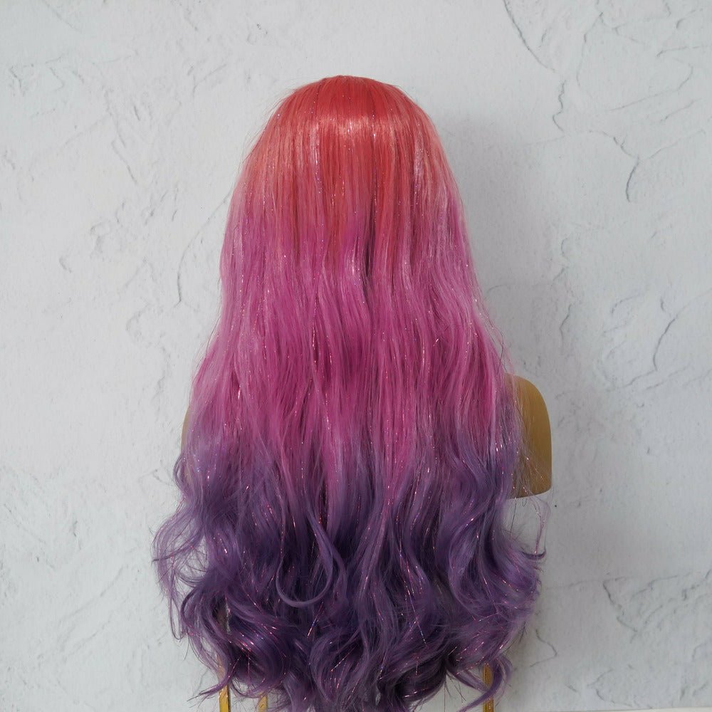AMBER Tinsel Glitter Ombre Lace Front Wig | RAINBOW WIGS | COLOURFUL WIGS | WIGS ONLINE | WIGS AUSTRALIA 