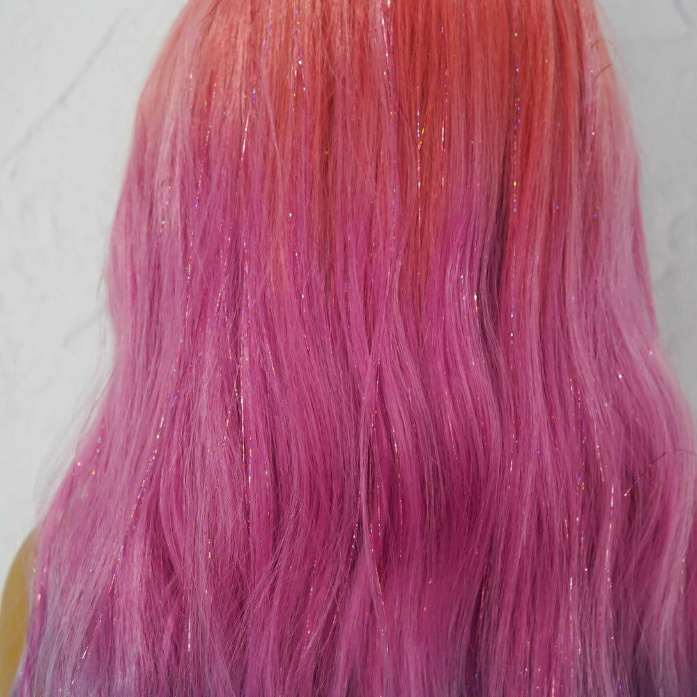 AMBER Tinsel Glitter Ombre Lace Front Wig | RAINBOW WIGS | COLOURFUL WIGS | WIGS ONLINE | WIGS AUSTRALIA 