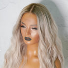 BELLE Ash Blonde Human Hair Lace Front Wig - Milk & Honey