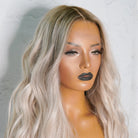 BELLE Ash Blonde Human Hair Lace Front Wig - Milk & Honey