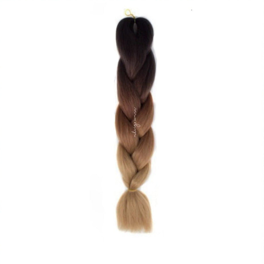 BLACK | DARK BROWN | LIGHT BROWN OMBRÉ  24"