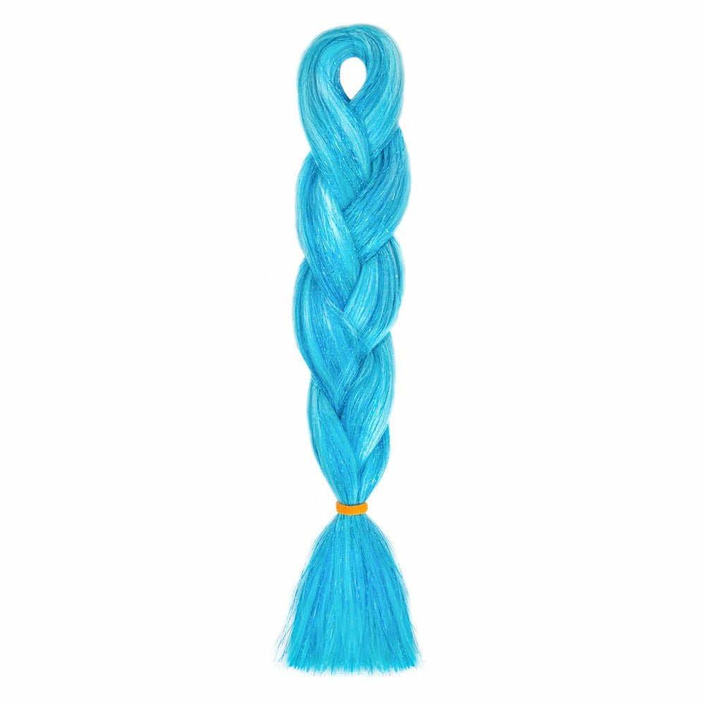 BLUE GLITTER BRAID HAIR 24"