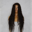 CAMILLA Wet Look Dark Brown Lace Front Wig - Milk & Honey