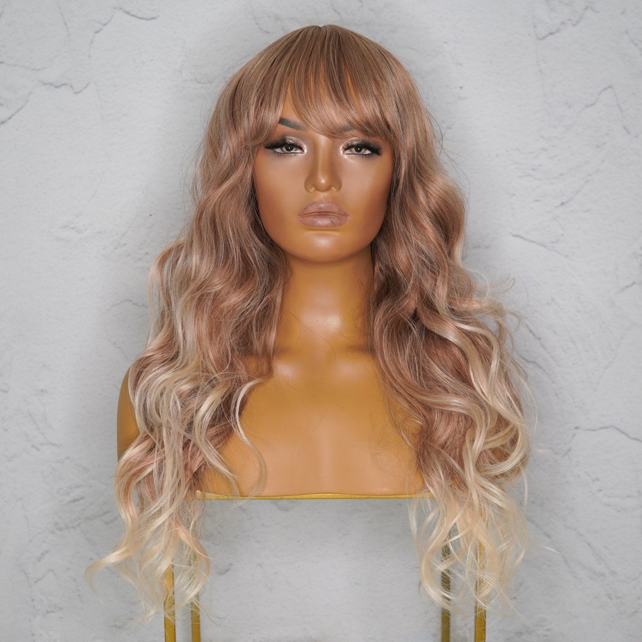 CARRIE Blonde Ombre Fringe Wig - Milk & Honey