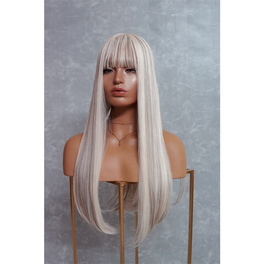 CHASE White Blonde 22" Fringe Wig - Milk & Honey