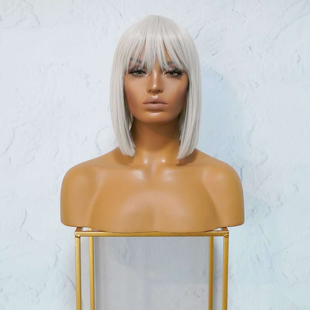 COURTNEY White Blonde Fringe Wig - Milk & Honey
