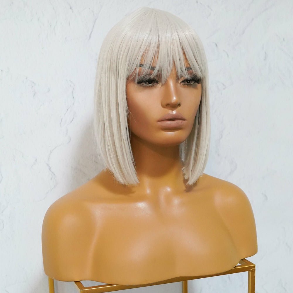 COURTNEY White Blonde Fringe Wig - Milk & Honey