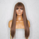 DIANDRA Brown 24" Fringe Wig - Milk & Honey