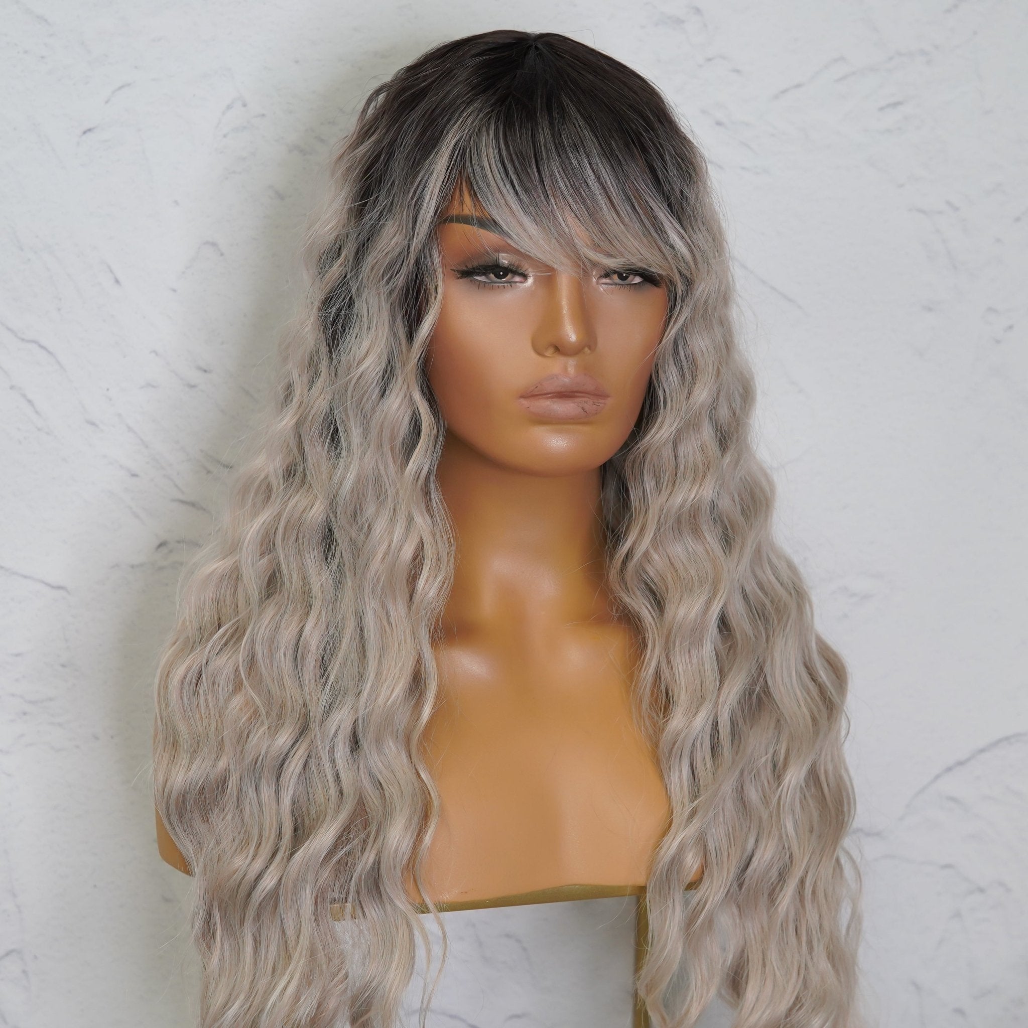 ELEANOR Grey Ombre Lace Front Wig - Milk & Honey