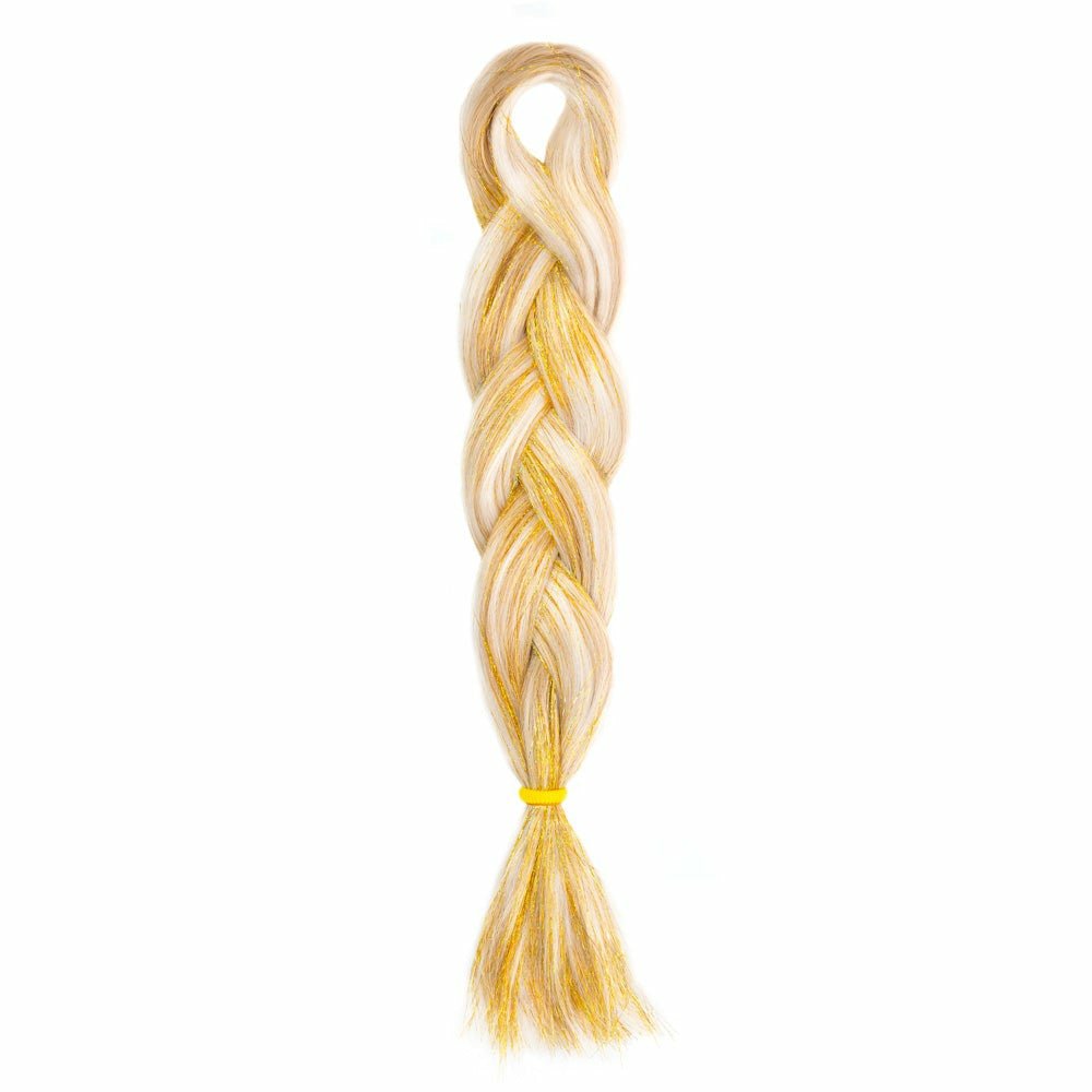 GOLD GLITTER BRAID HAIR 24"