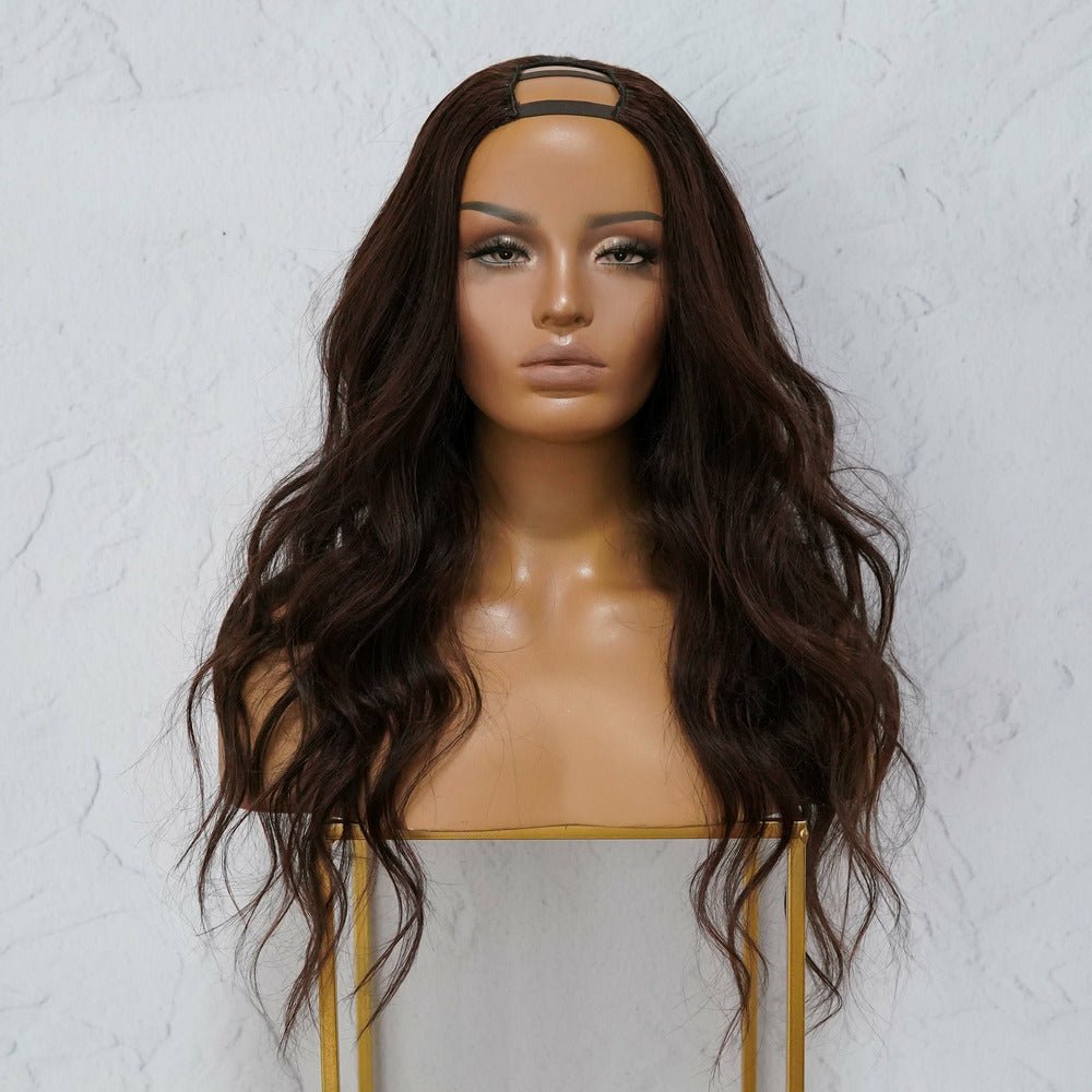HARPER Brown Human Hair U Part Wig
