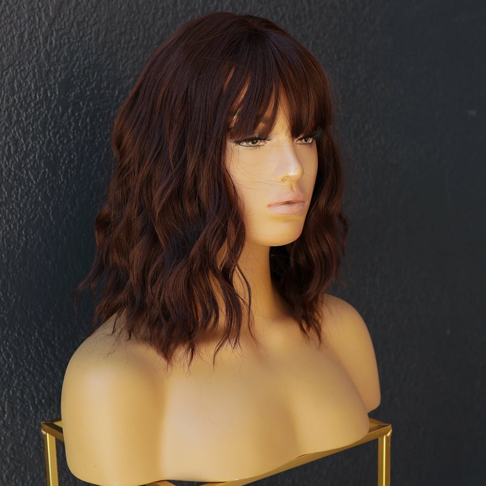 HAYLEY Brown Bob Fringe Wig - Milk & Honey