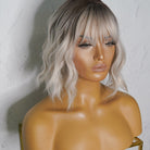 HAYLEY White Ash Blonde Bob Fringe Wig - Milk & Honey