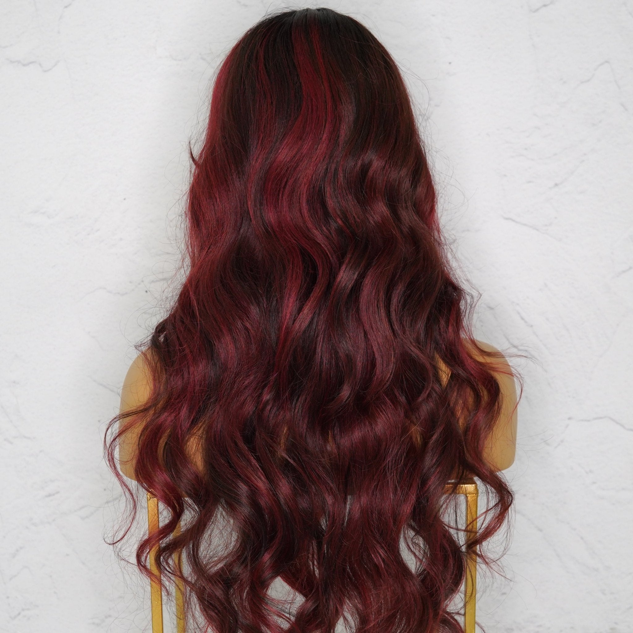 HENLEY Burgundy Lace Fringe Wig - Milk & Honey