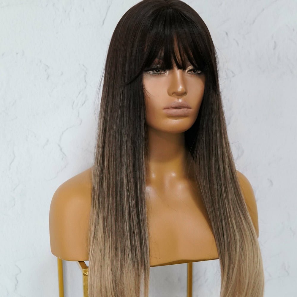ISHA Brown Ombre Fringe Wig