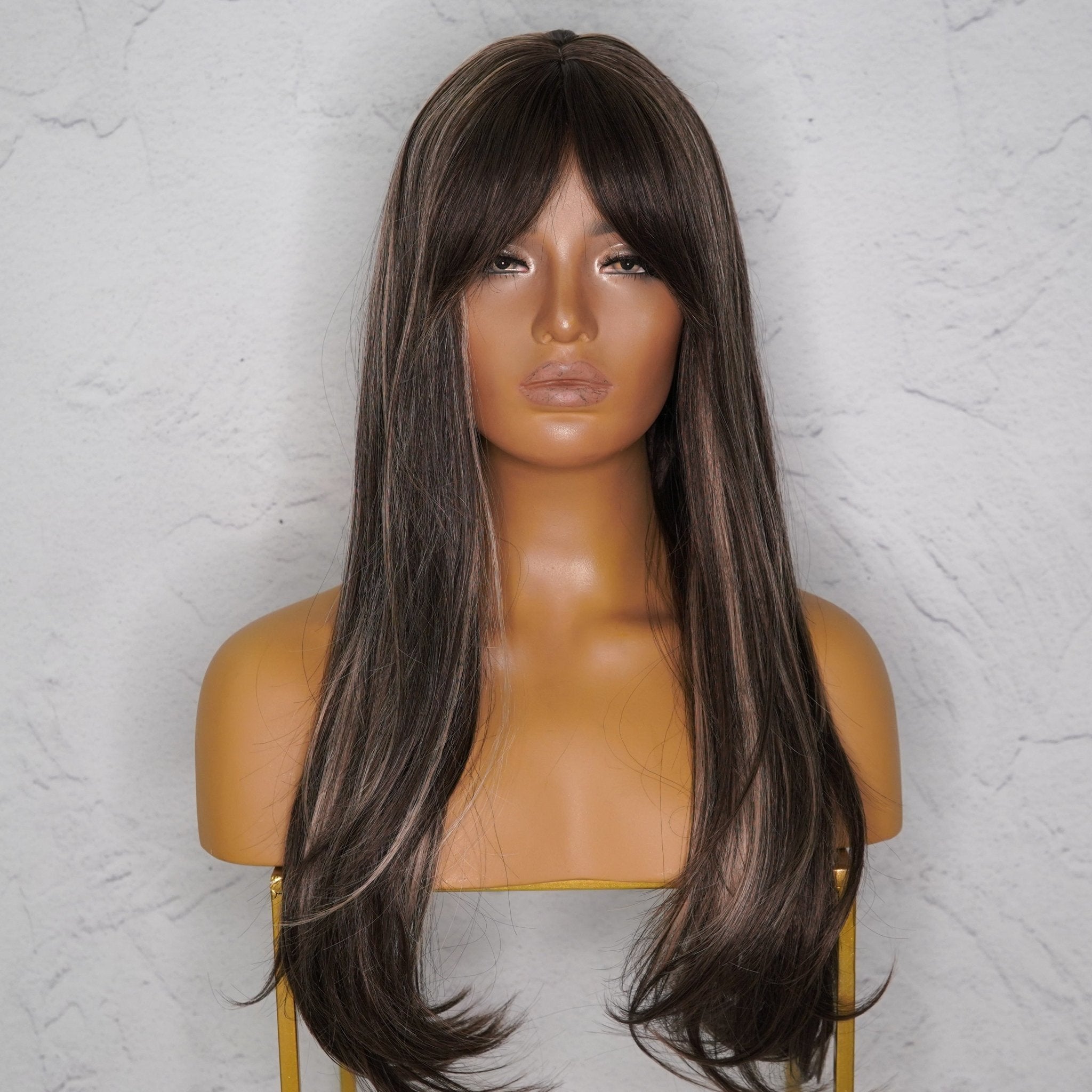 IVY Brown Ombre Fringe Wig - Milk & Honey