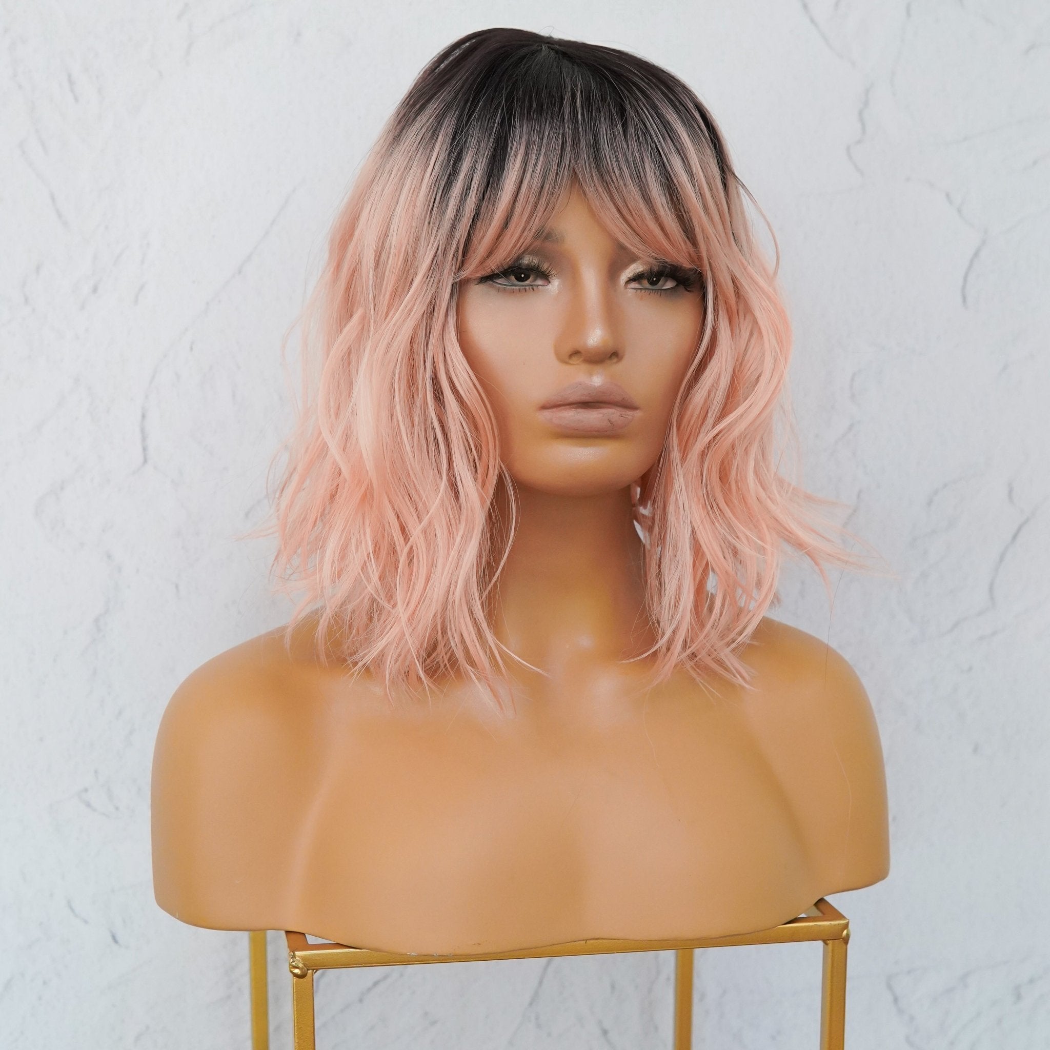 JORDAN Ombre Pink Bob Fringe Wig - Milk & Honey