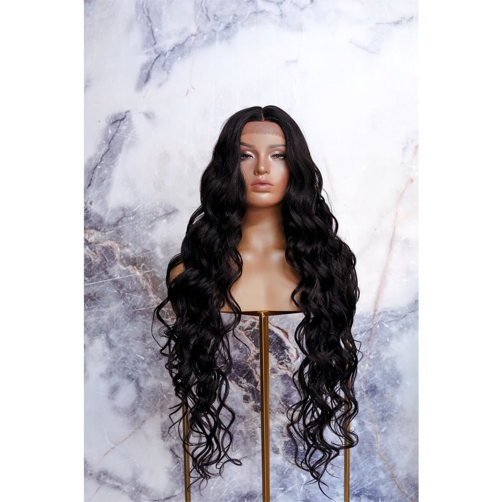 KEHLANI Black 30" Lace Front Wig - Milk & Honey