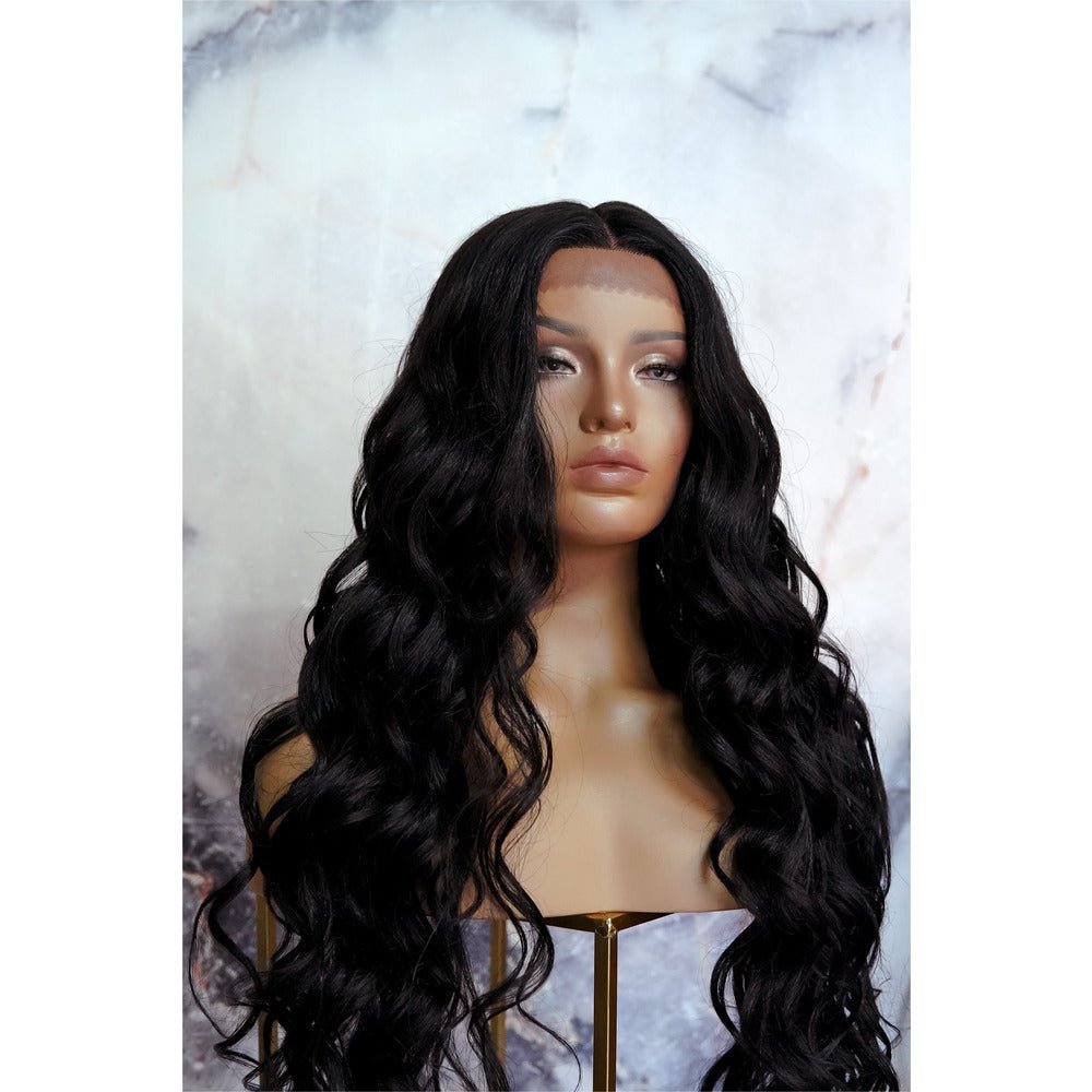 KEHLANI Black 30" Lace Front Wig - Milk & Honey