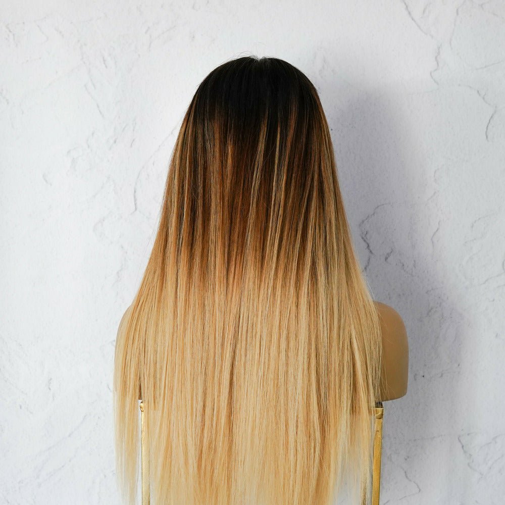 LANIE Ombre Human Hair Lace Front Wig - Milk & Honey