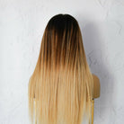 LANIE Ombre Human Hair Lace Front Wig - Milk & Honey
