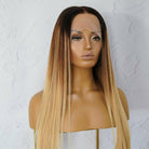 LANIE Ombre Human Hair Lace Front Wig - Milk & Honey