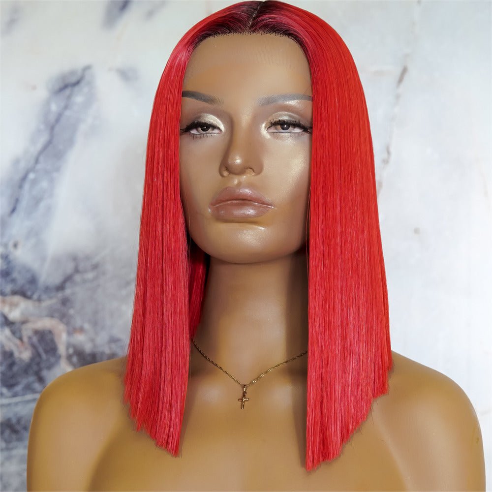 LAURA Red Ombre Lace Front Wig - Milk & Honey