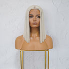 LAURA White Platinum Blonde Lace Front Wig - Milk & Honey