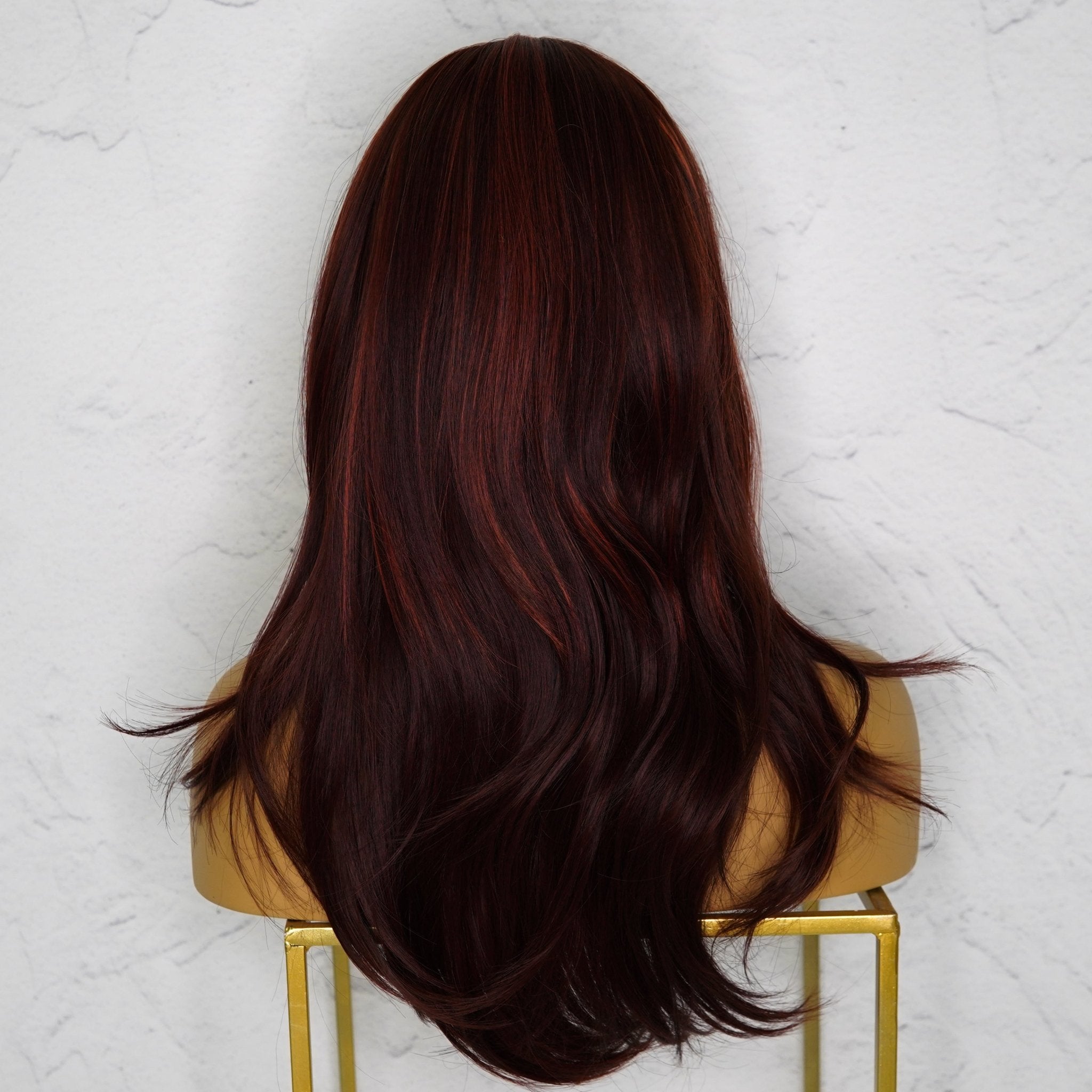 LAYTON Burgundy Fringe Wig - Milk & Honey