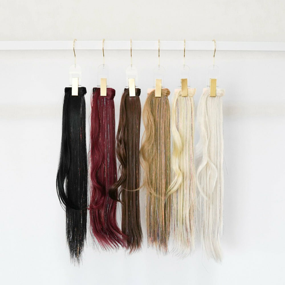 LEAHA Synthetic Glitter 22” Straight Ponytail - Milk & Honey