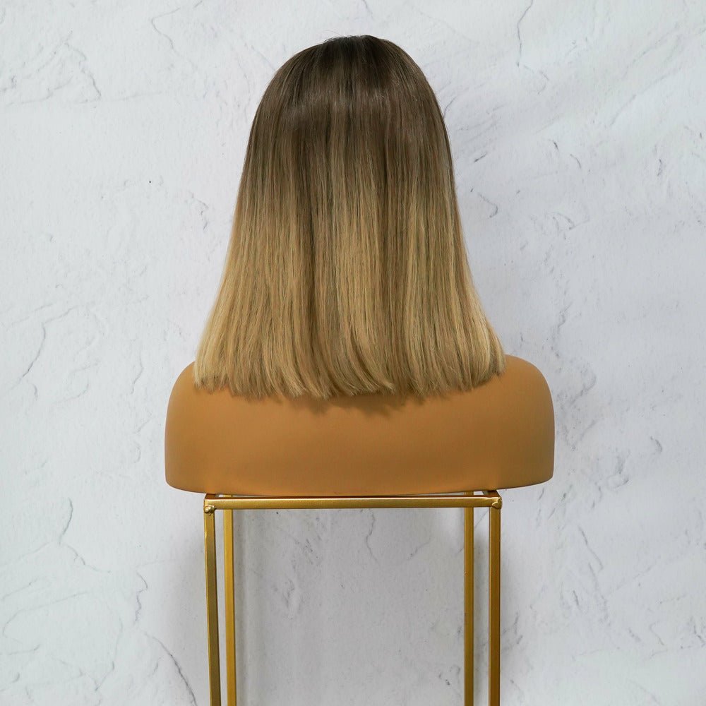 LILLIAN Human Hair Lace Front Wig - Milk & Honey