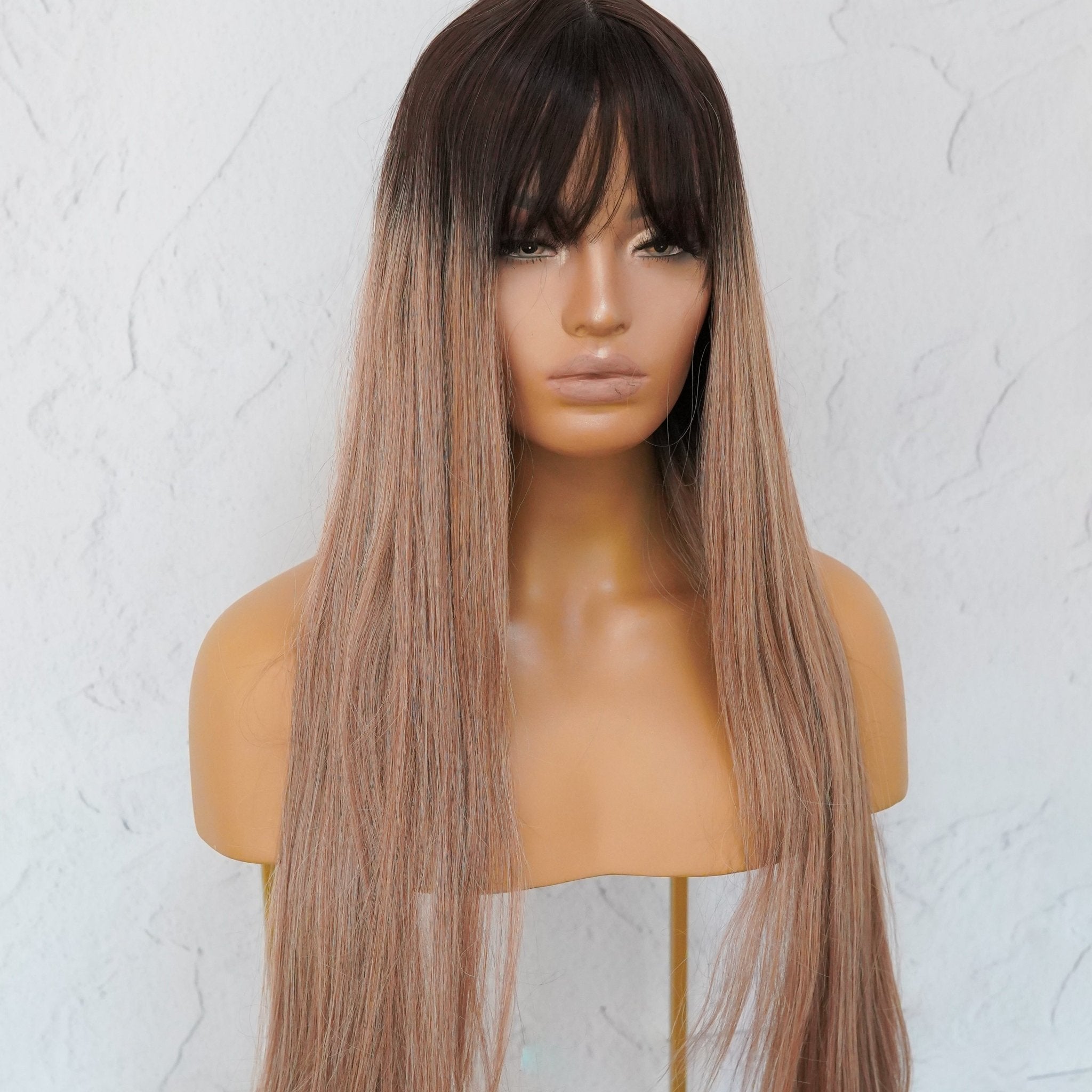 LIRA Caramel Ombre Fringe Wig - Milk & Honey
