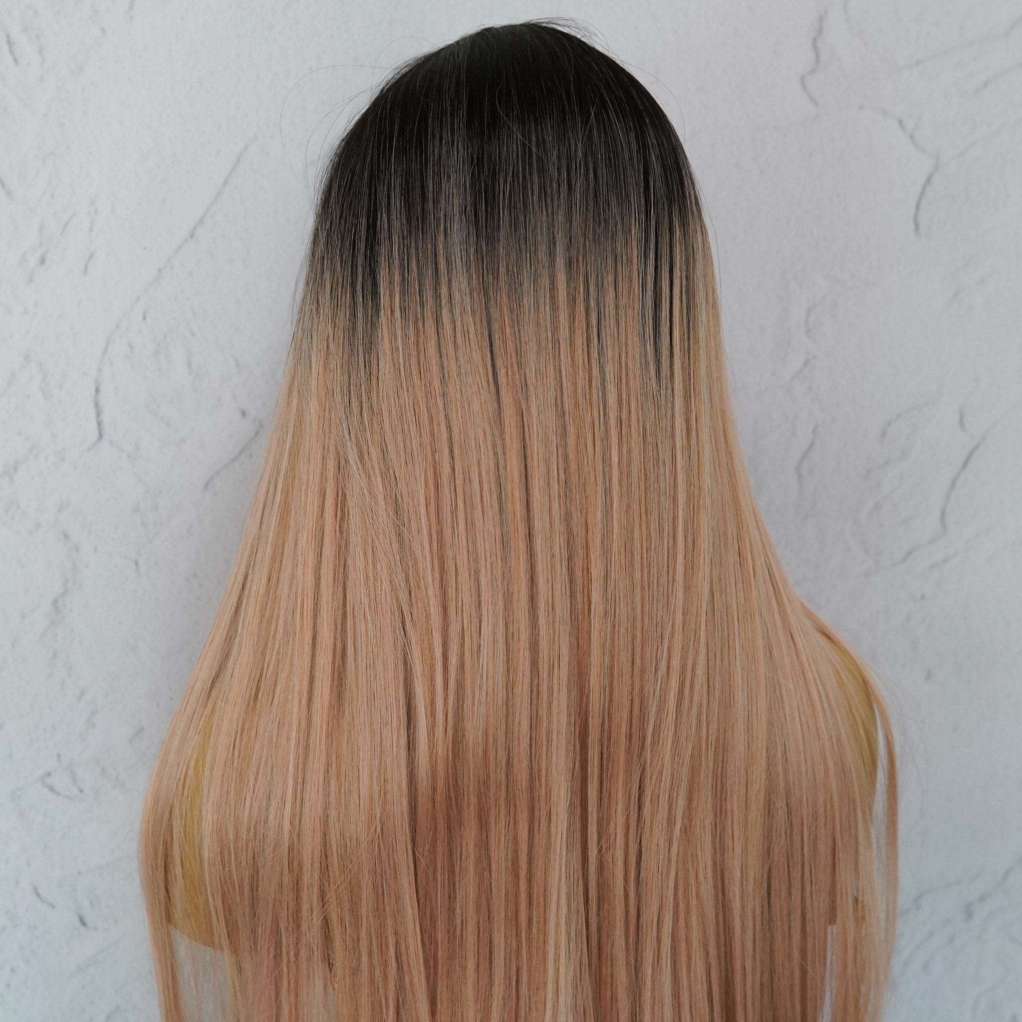 LIRA Dusty Caramel Pink Ombre Fringe Wig - Milk & Honey