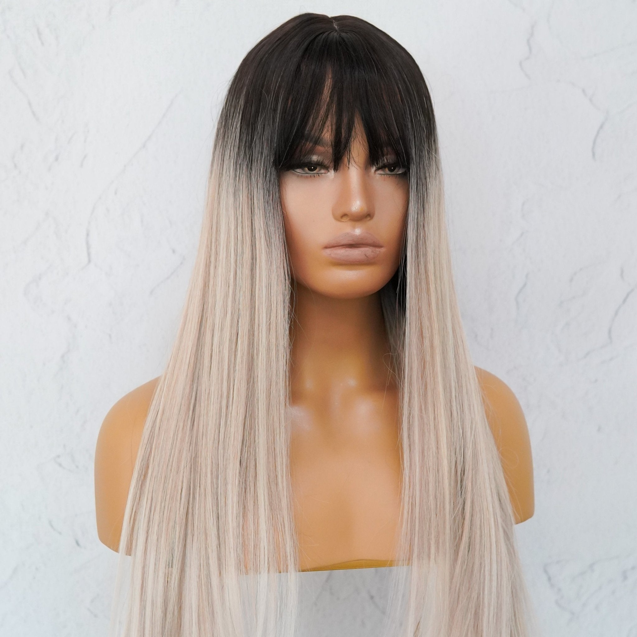 LIRA Three Tone Ombre Fringe Wig - Milk & Honey
