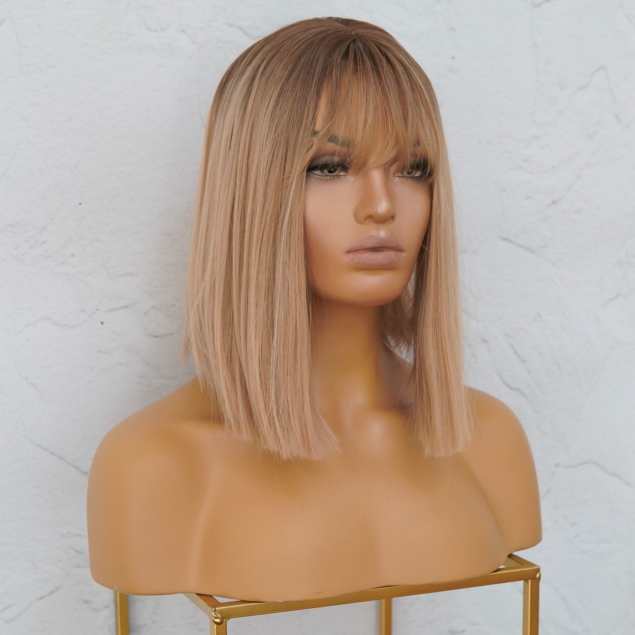 LUCIANA Ombre Blonde Fringe Wig - Milk & Honey