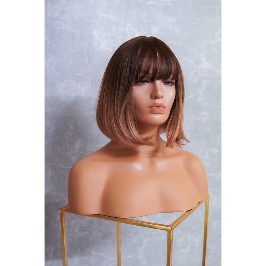 MIAH Ombre Fringe Bob Wig - Milk & Honey