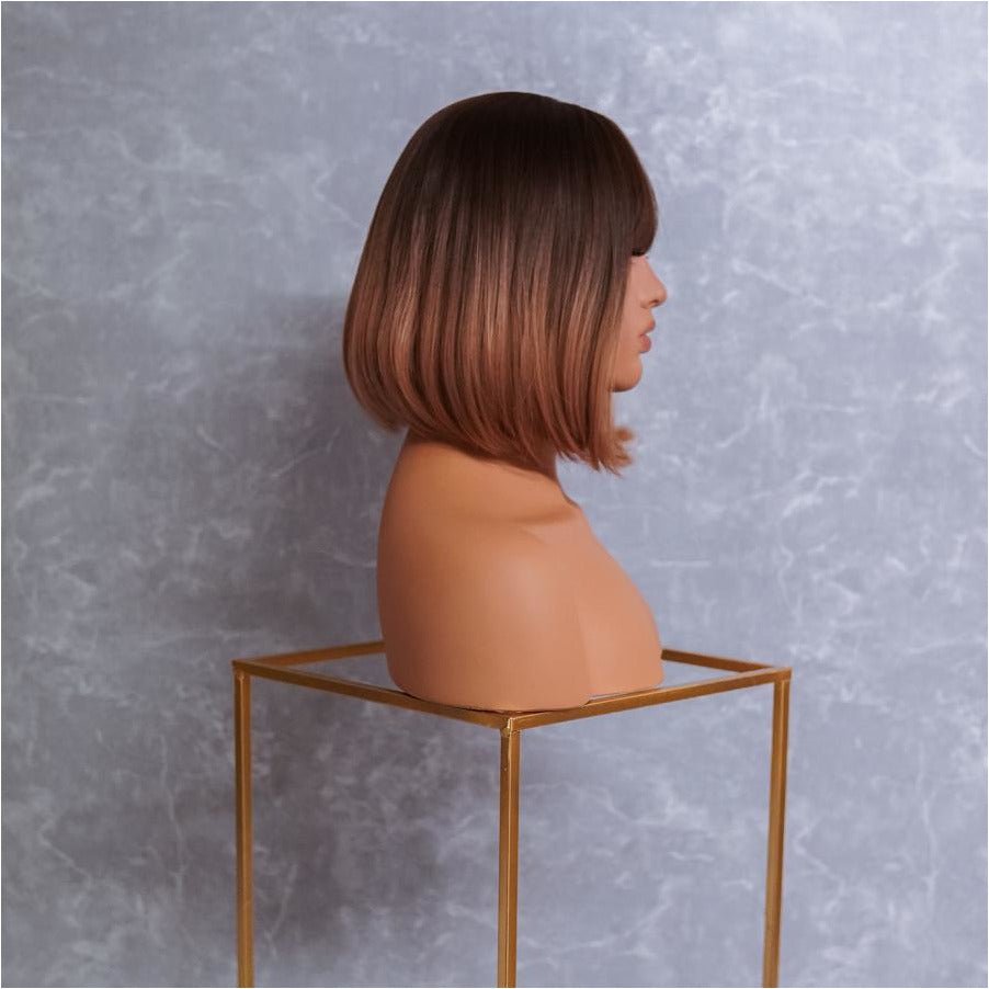 MIAH Ombre Fringe Bob Wig - Milk & Honey