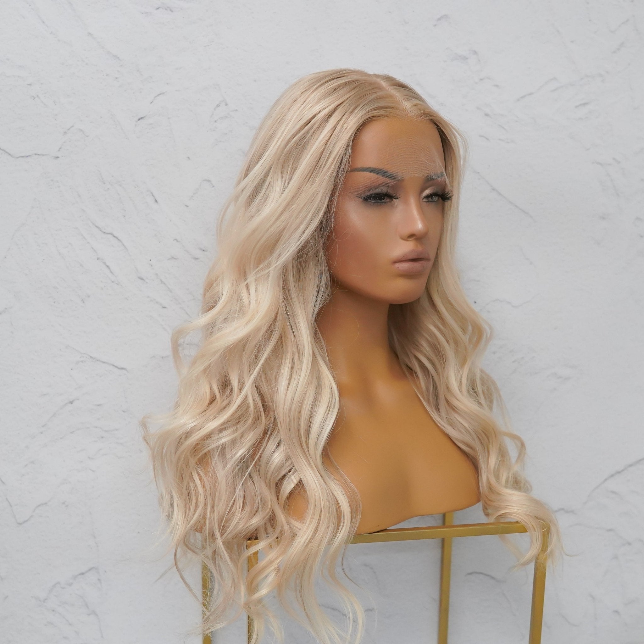 MIAMI Human Hair Lace Front Wig - Milk & Honey