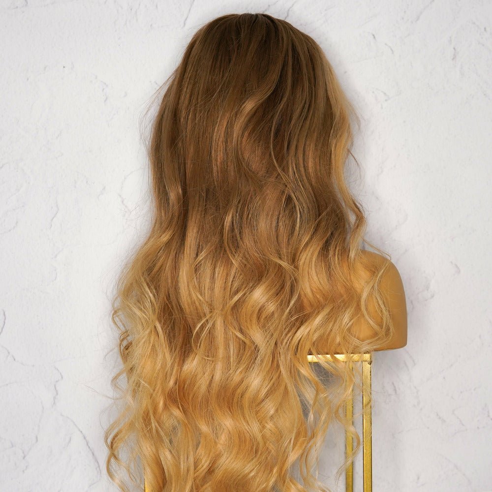 MILAN Blonde Ombre Human Hair Lace Front Wig - Milk & Honey