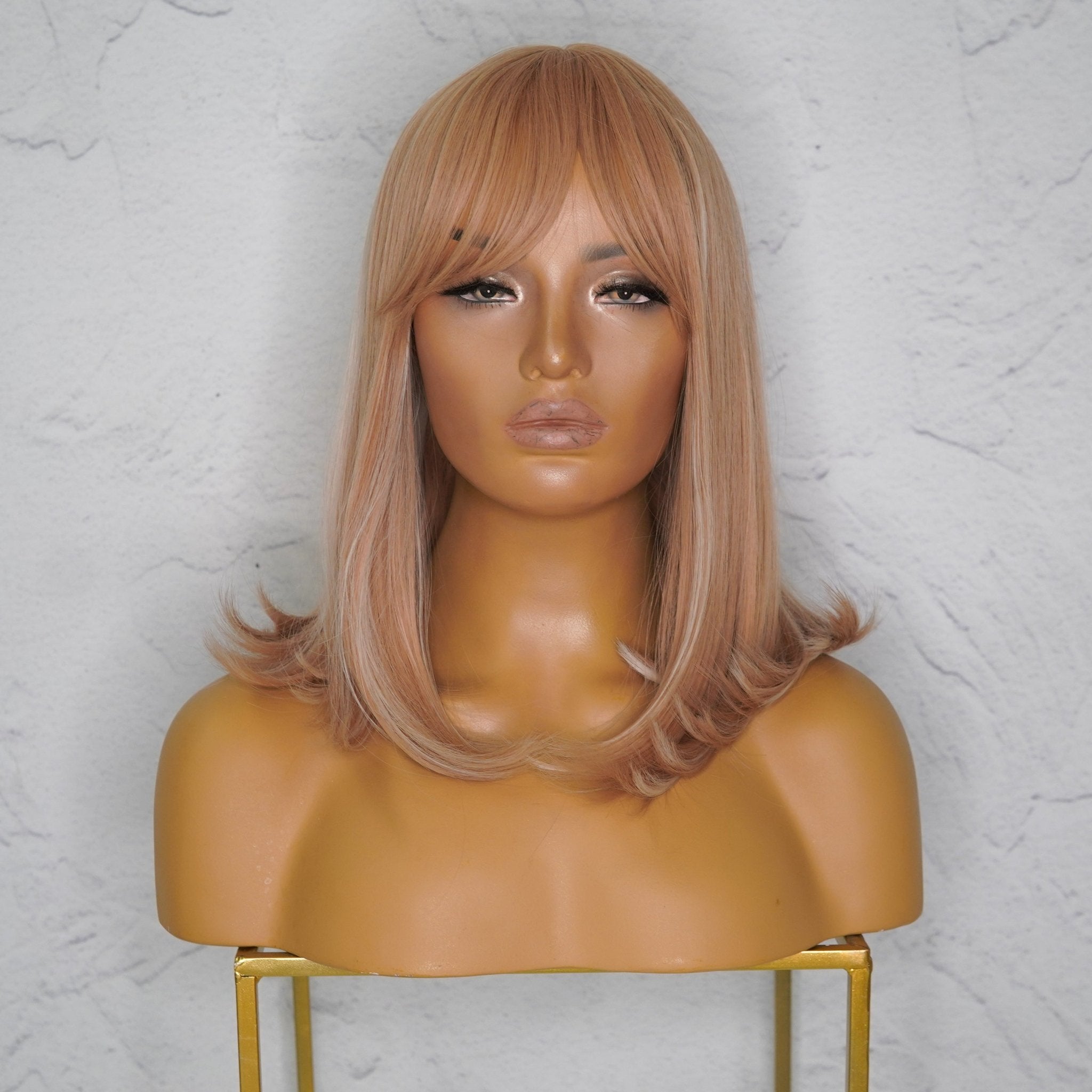 MIMI Strawberry Blonde Fringe Wig - Milk & Honey