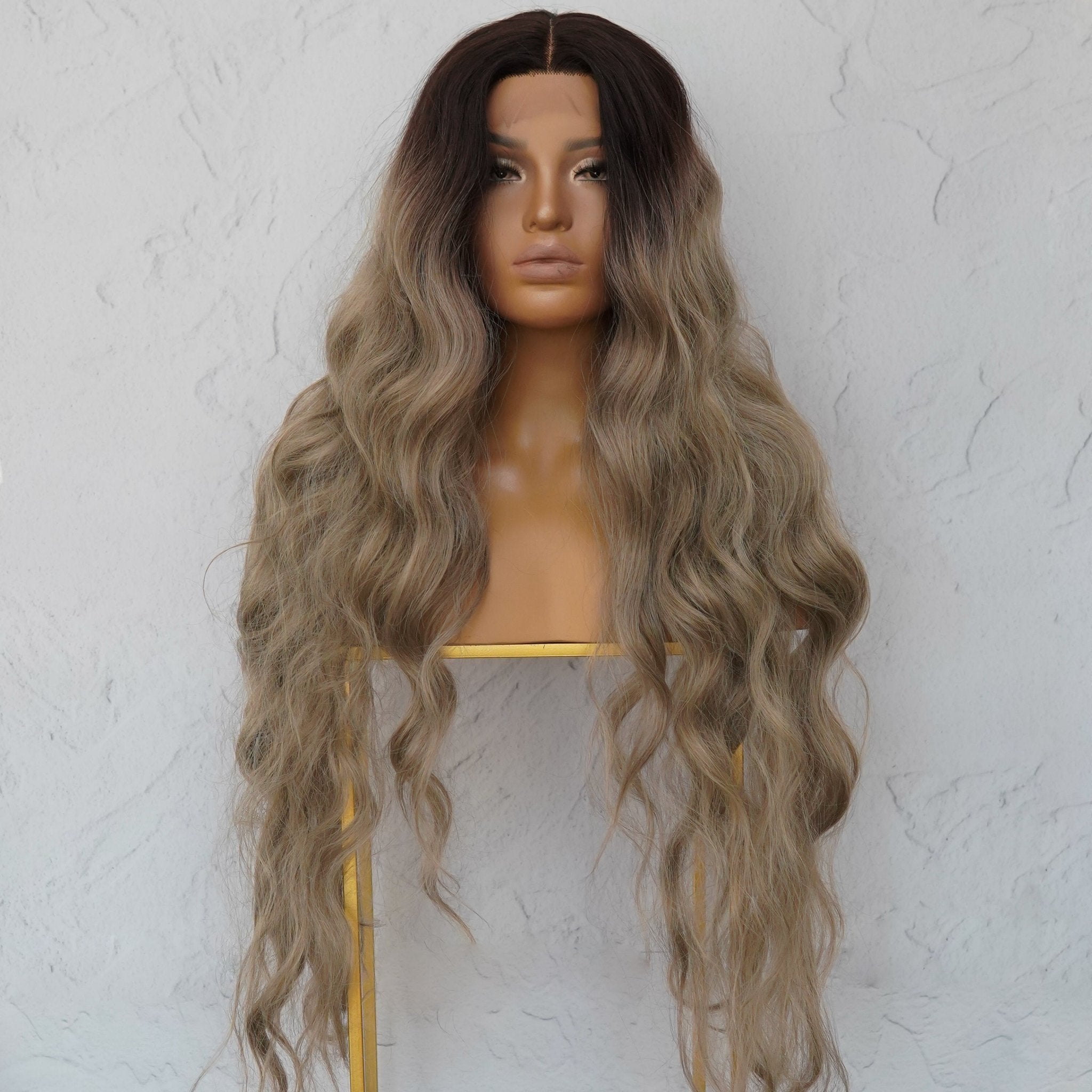 NERA Ombre Ash Blonde 30" Lace Front Wig - Milk & Honey