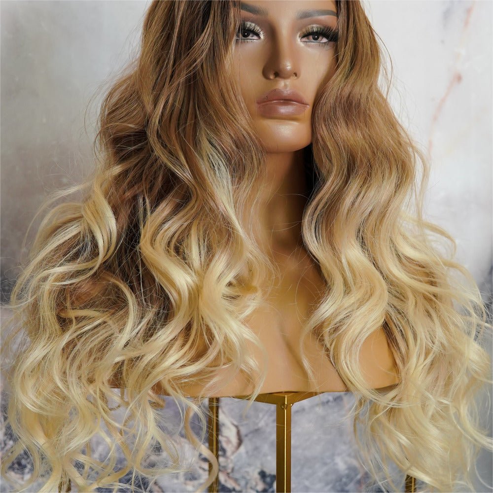 NIKKI OMBRE 30" Lace Front Wig - Milk & Honey