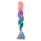 PASTEL PINK, PURPLE, BLUE GLITTER BRAID HAIR 24" - Milk & Honey