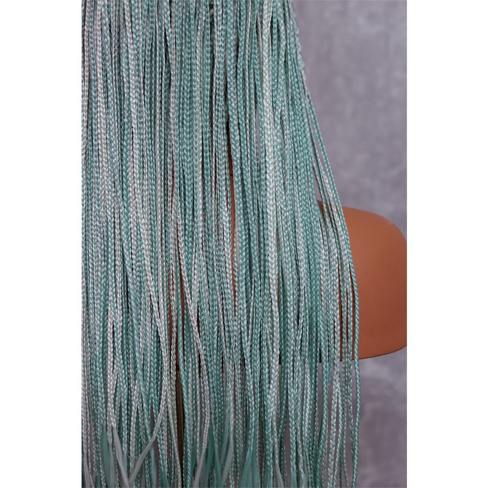 PHOENIX Mint Braided 26" Lace Front Wig - Milk & Honey