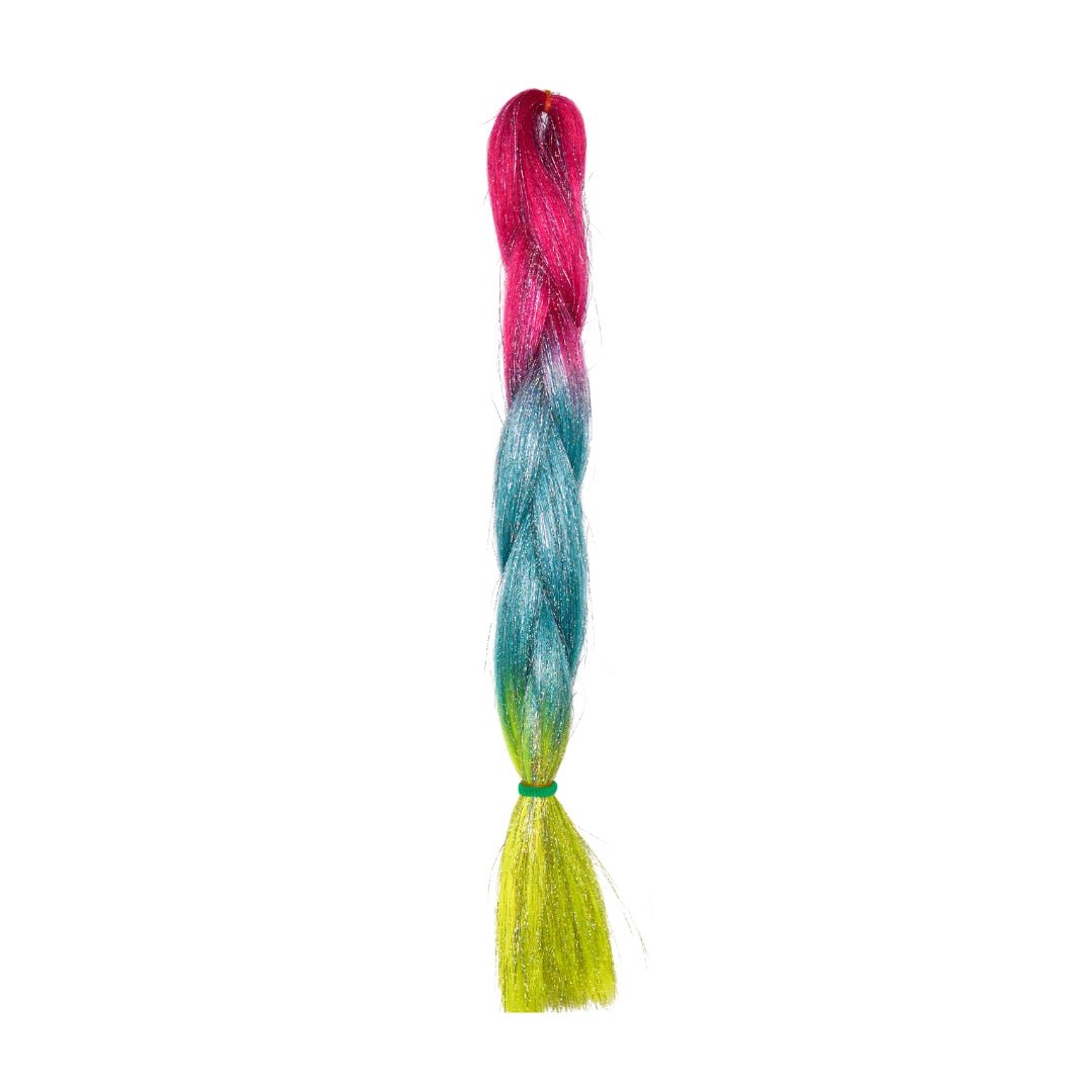 PINK, BLUE, GREEN GLITTER BRAID HAIR 24" - Milk & Honey