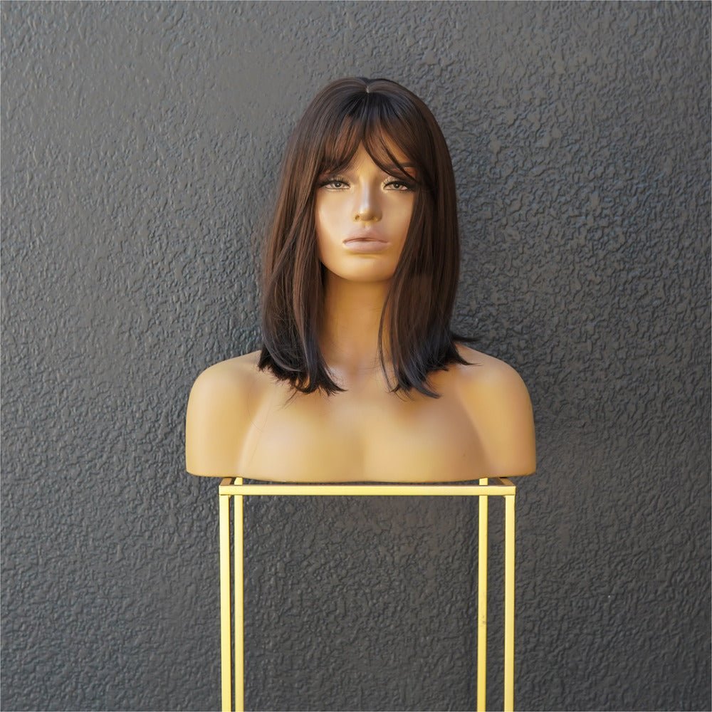 REIGN Dark Brown Fringe Wig - Milk & Honey