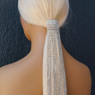 Rhinestone Ponytail Hair Chain - SILVER - Milk & Honey