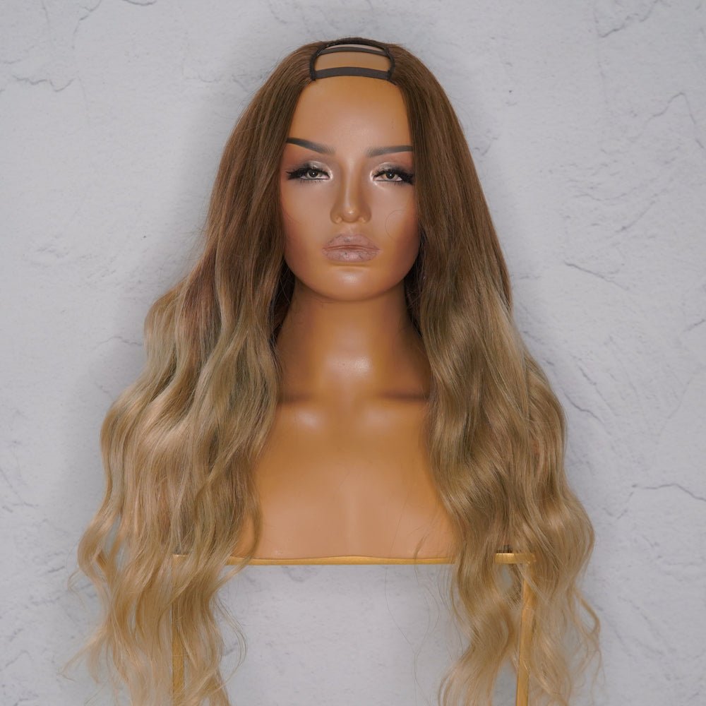 ST TROPEZ Ombre Blonde Human Hair U Part Wig - Milk & Honey