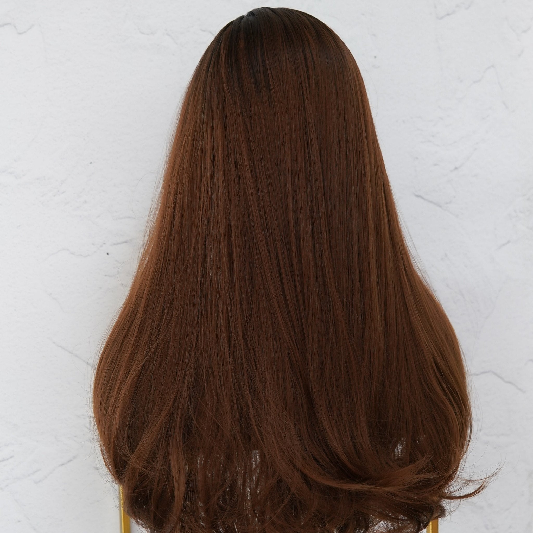 STACEY Brown Ombre Fringe Wig - Milk & Honey