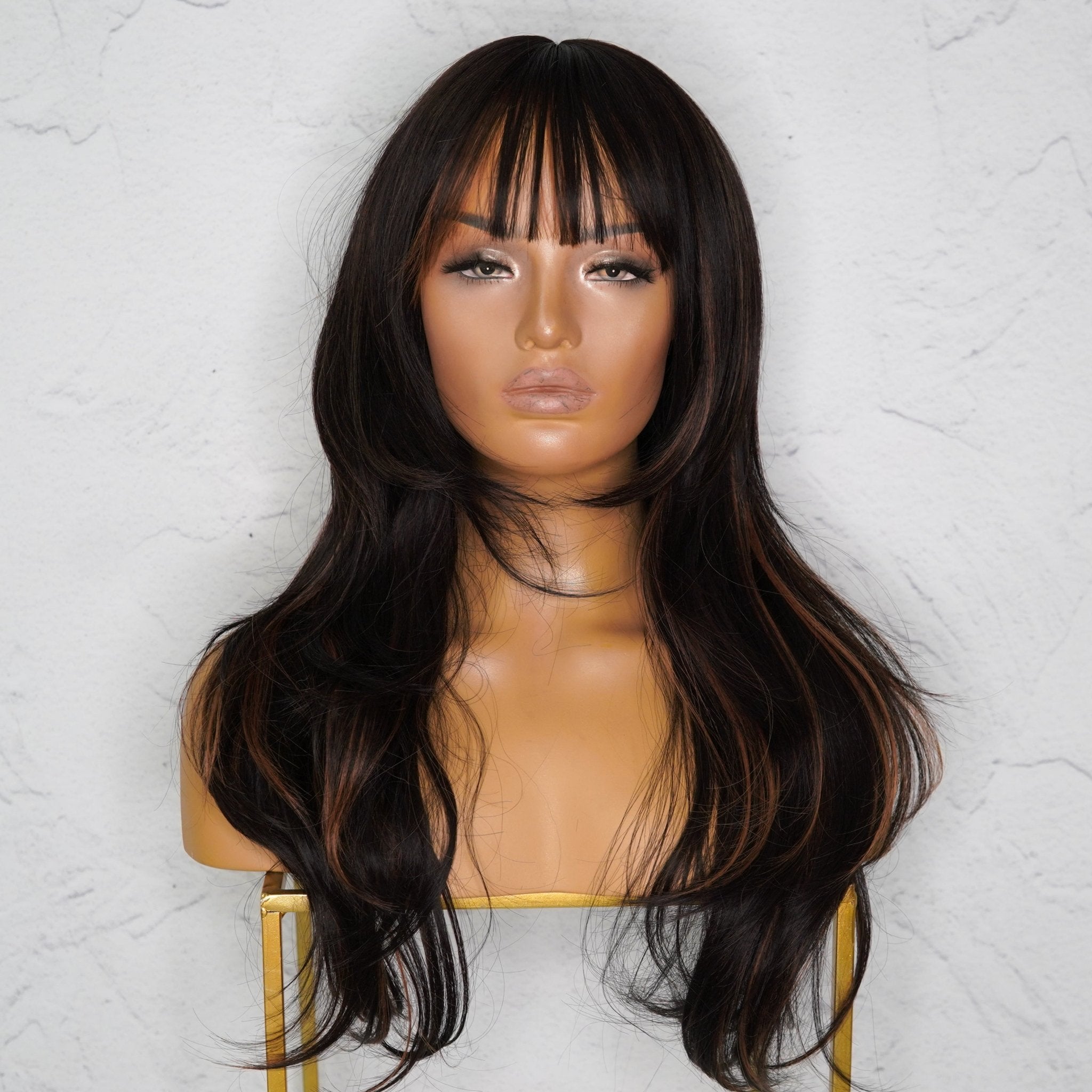 STEFANIE Black Fringe Wig - Milk & Honey